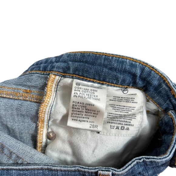 AG Adriano Goldschmied The Hailey Ex Boyfriend Roll Up Shorts Womens 28R Blue - Picture 8 of 8